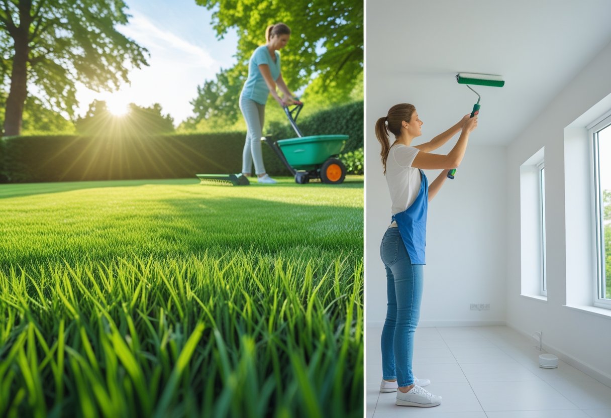 Sådan får du en flot græsplæne og tips til maling af loftet